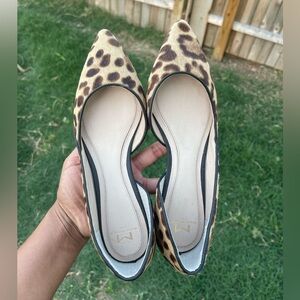 Marc Fisher LTD Sunny Genuine Calf Hair Flat Leopard Print, Womens Size 6